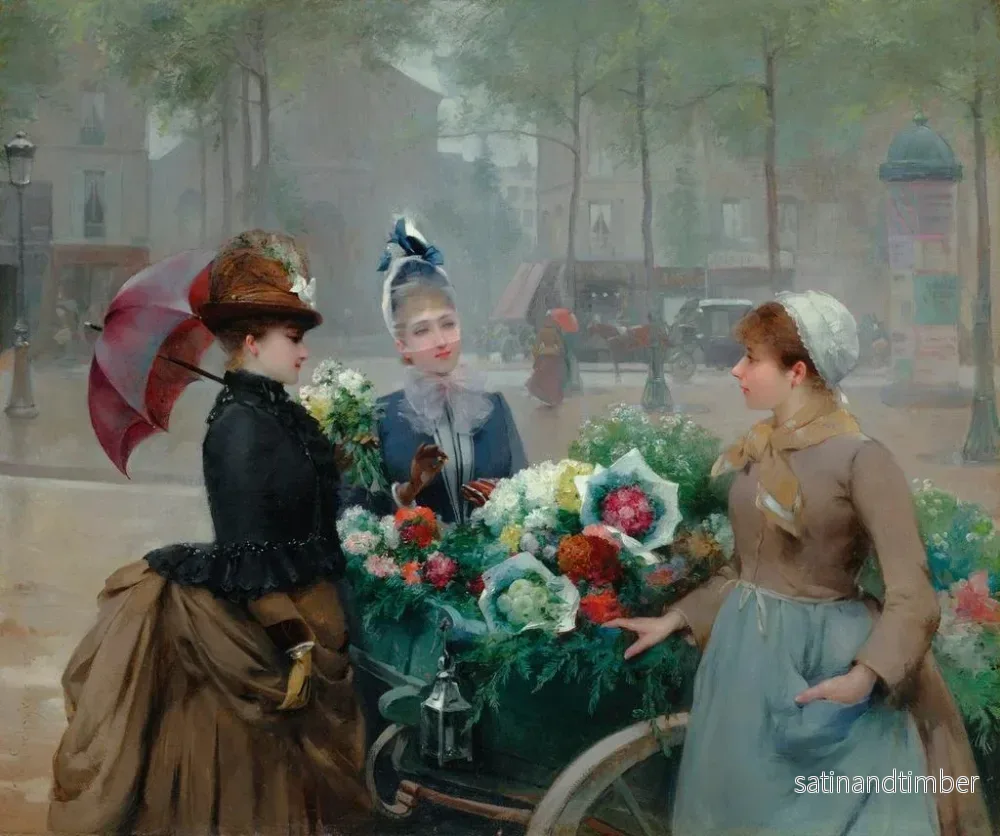 Reproduktion av målningen Le marché aux fleurs - Louis Marie de Schryver - Bild 2