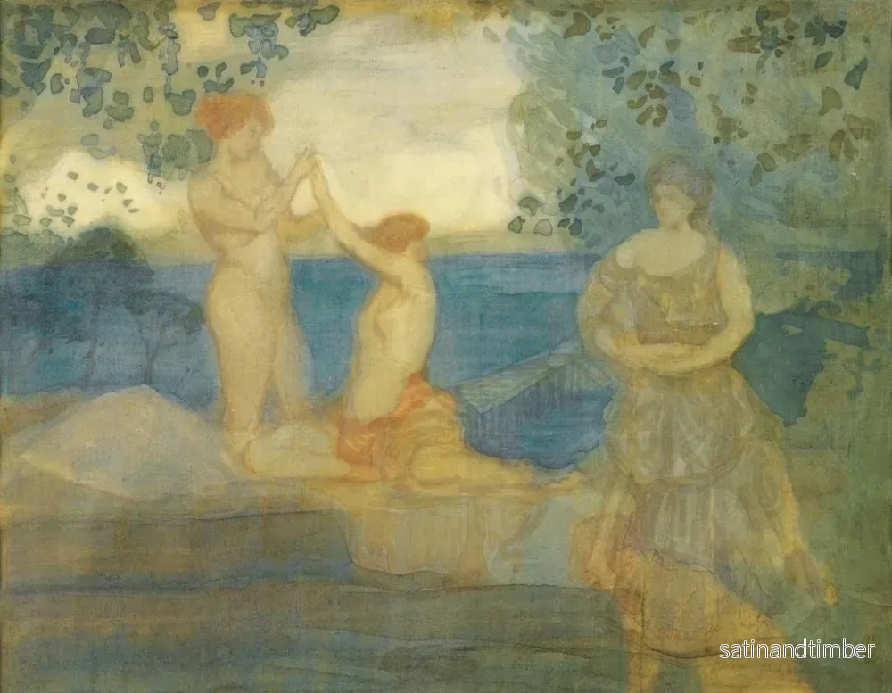 Reproduktion av målningen I drömland eller Magnolior - Charles Conder - Bild 2