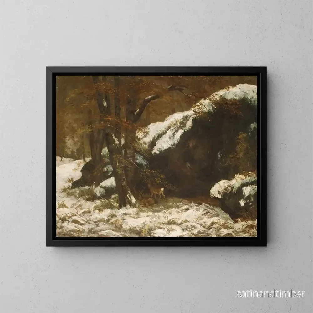 Reproduktion av målningen Le Cerf - Gustave Courbet