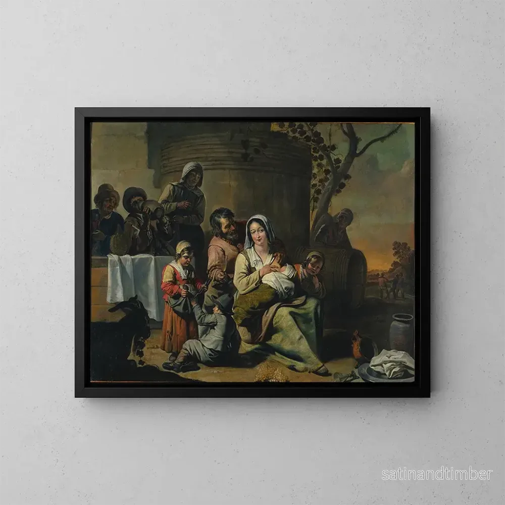 Reproduktion av målningen Scène vintage – Famille Le Nain Reproduktion av målningen Scène vintage – Famille Le Nain