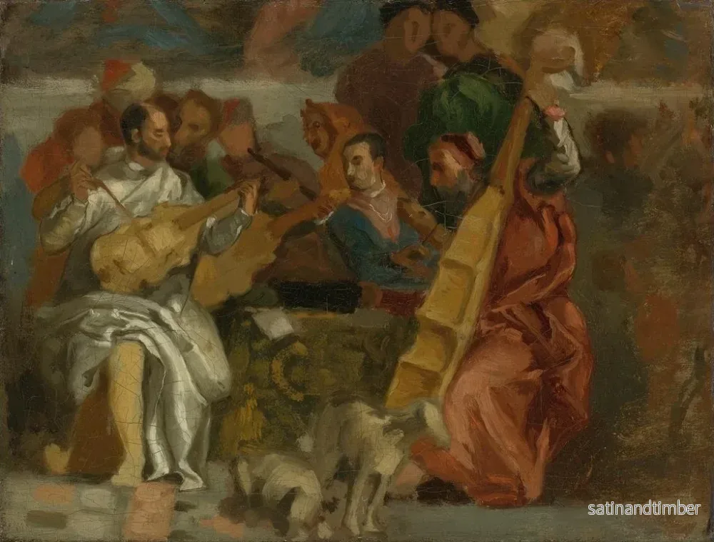 Reproduktion av målningen Musiciens - Eugène Delacroix - Bild 2