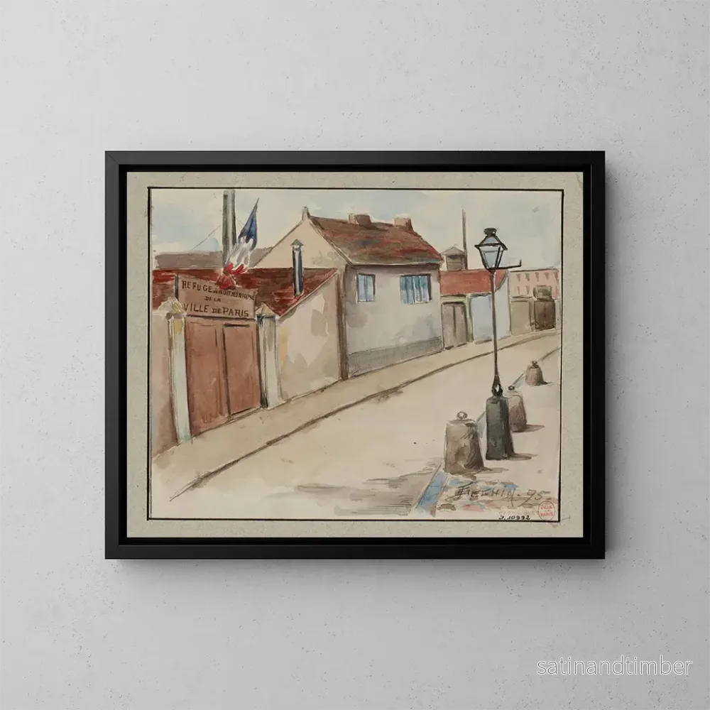 Reproduktion av målningen Les Asiles de nuit, Lasile du quai de Valmy n° 107 - F. Seguin