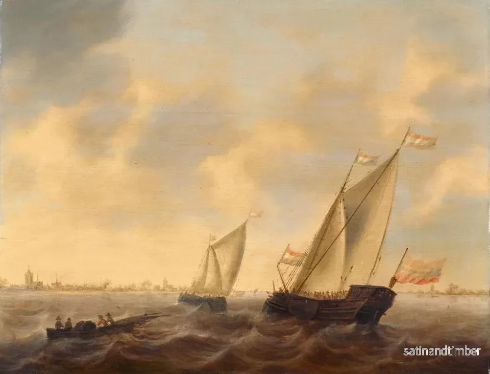 Reproduktion av målningen Båtar och fartyg till sjöss - Jacob Adriaensz Bellevois - Bild 2