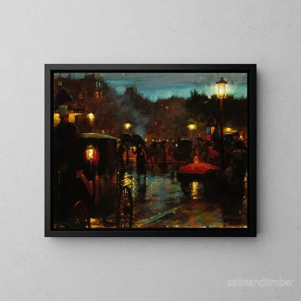 Reproduktion av målningen Paris natten - Charles Courtney Curran