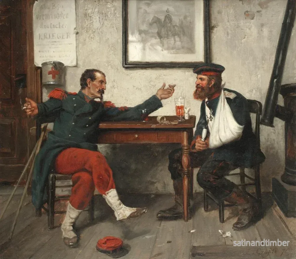 Reproduktion av målningen Le conte des soldats - Ernest Crofts - Bild 2