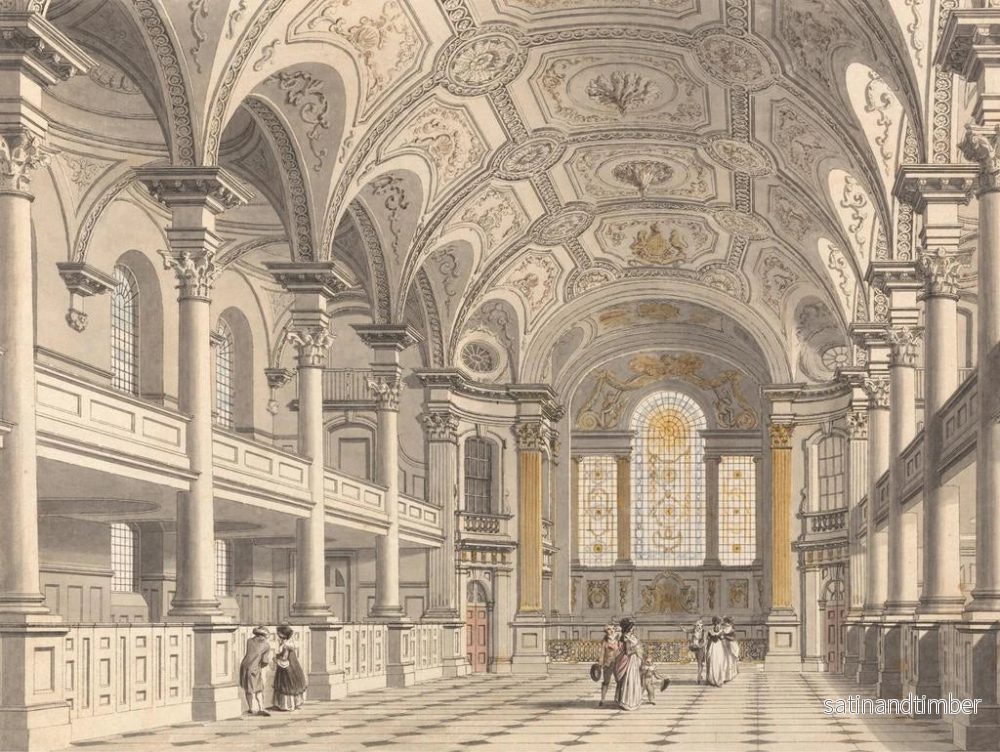 Reproduktion av målningen av interiören i St Martin-in-the-Fields - Thomas Malton den yngre - Bild 2