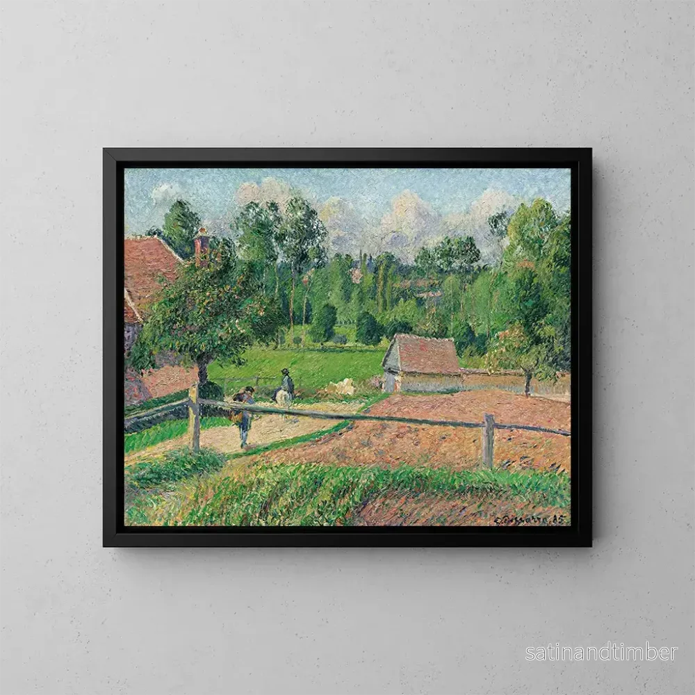 Reproduktion av målningen La Maison Delafolie, Eragny - Camille Pissarro