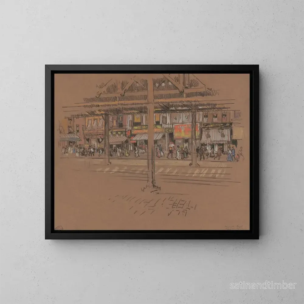 Reproduktion av målningen Avenue du Sixième – Joseph Pennell Reproduktion av målningen Avenue du Sixième – Joseph Pennell