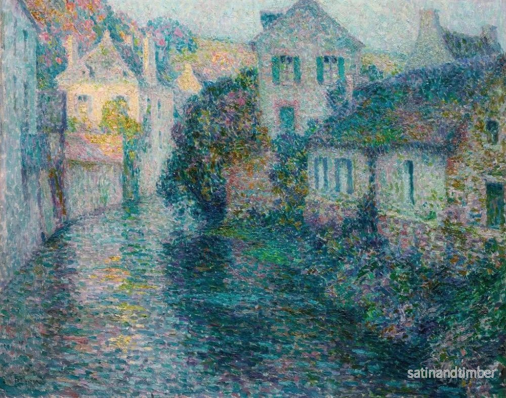 Reproduktion av målningen Les Vieilles Maisons de Quimper - Henri Le Sidaner - Bild 2