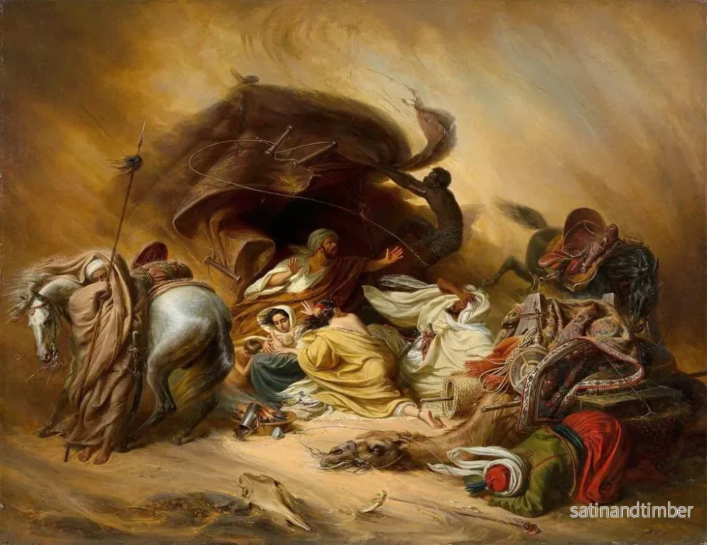 Reproduktion av målningen Le Samum dans le désert - Johann Hermann Kretzschmer - Bild 2