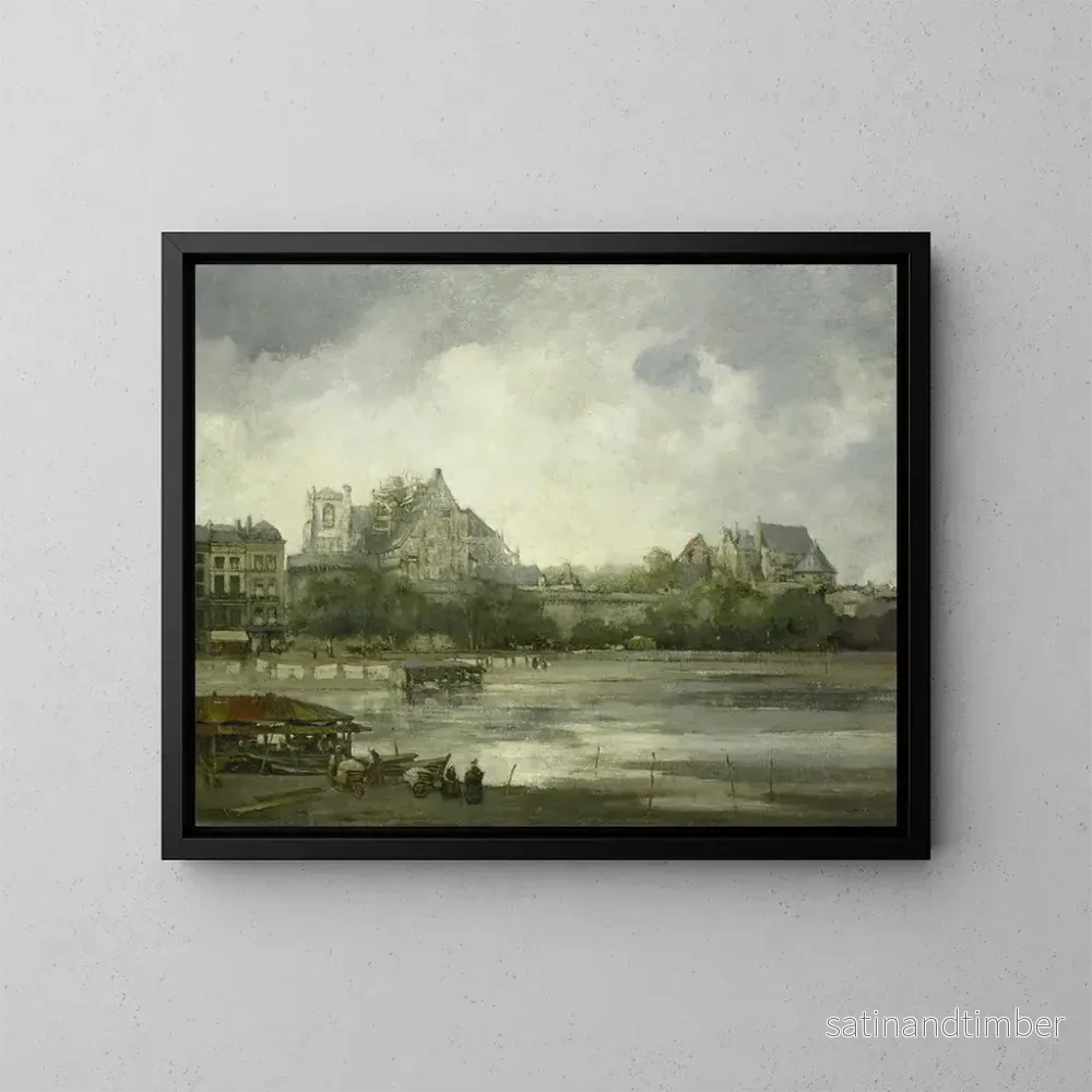 Reproduktion av målningen Vue de Nantes - Willem Leendert Bruckman