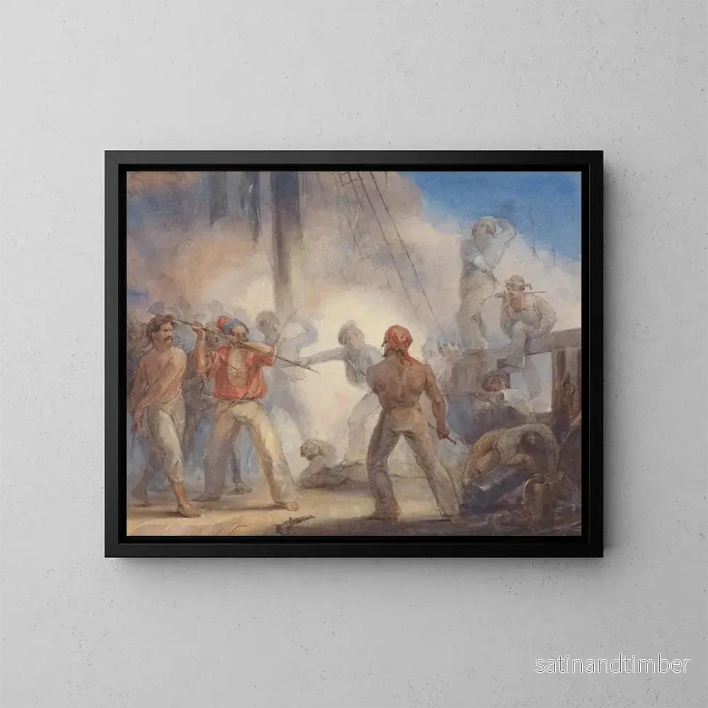 Reproduktion av målningen Pirates - John Massey Wright