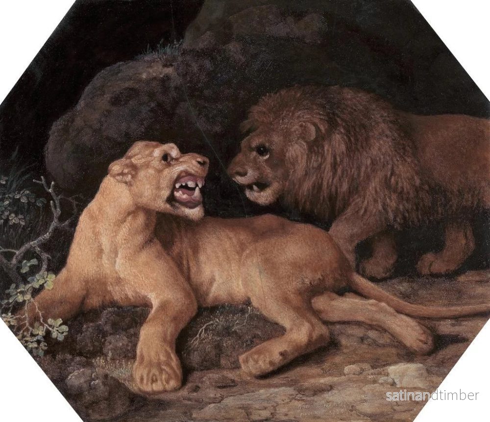 Reproduktion av målningen Lejon och lejoninna - George Stubbs - Bild 2