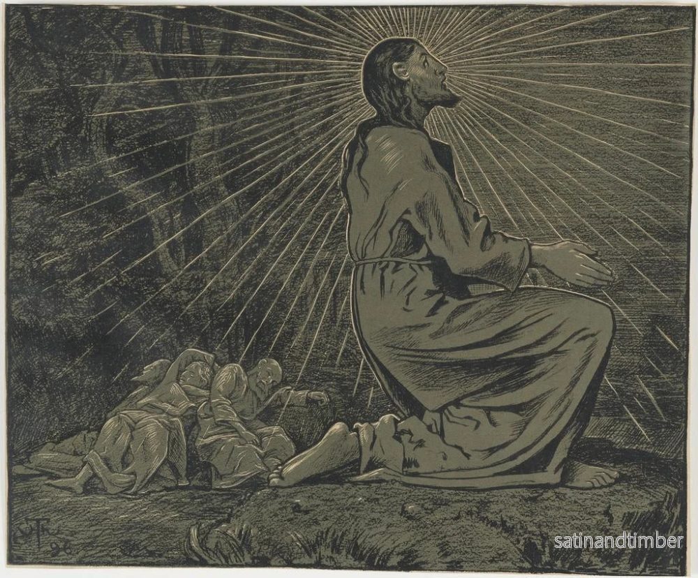 Reproduktion av målningen Le Christ au mont des Oliviers - Hans Thoma - Bild 2