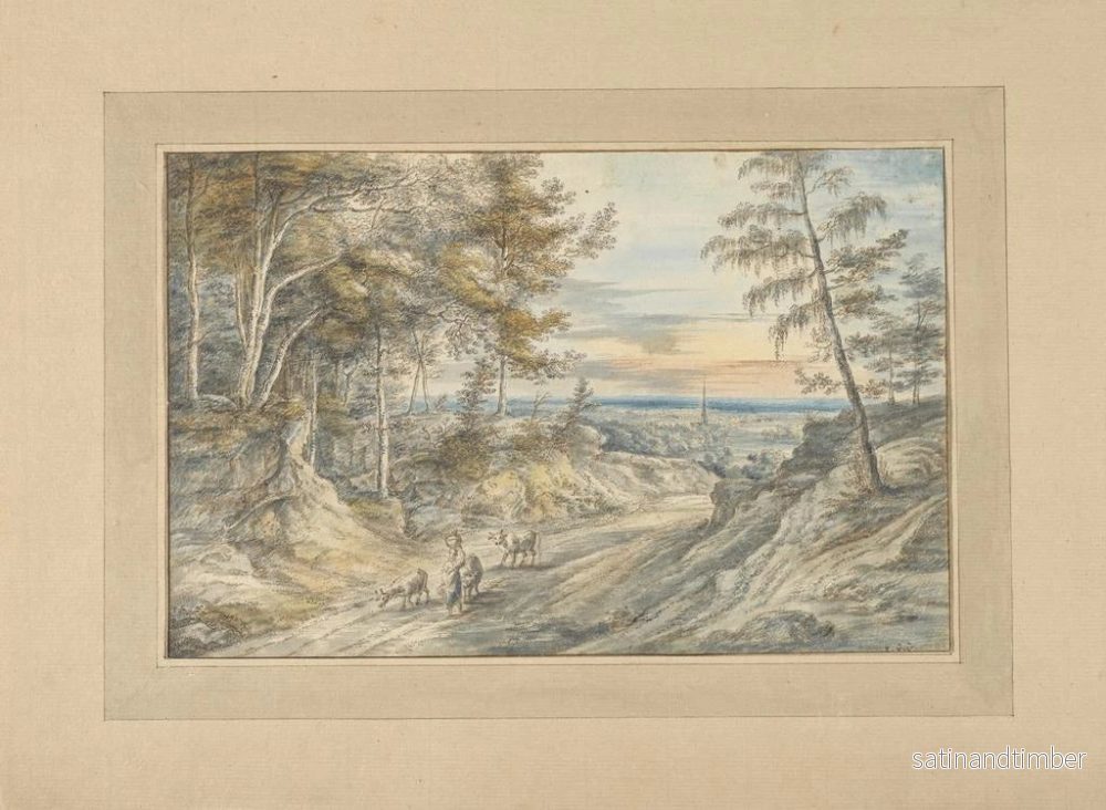 Reproduktion av målningen av skogsväg vid skymningen - Lucas van Uden - Bild 2