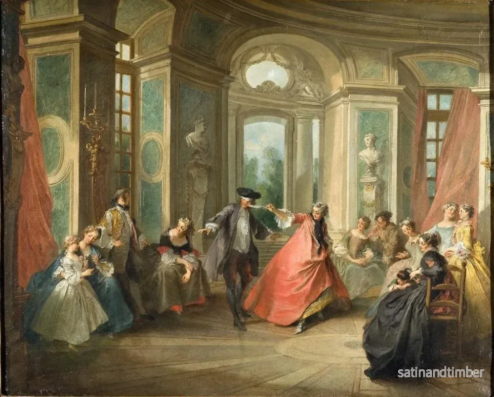 Reproduktion av målningen Le jeu du foulard - Nicolas Lancret - Bild 2