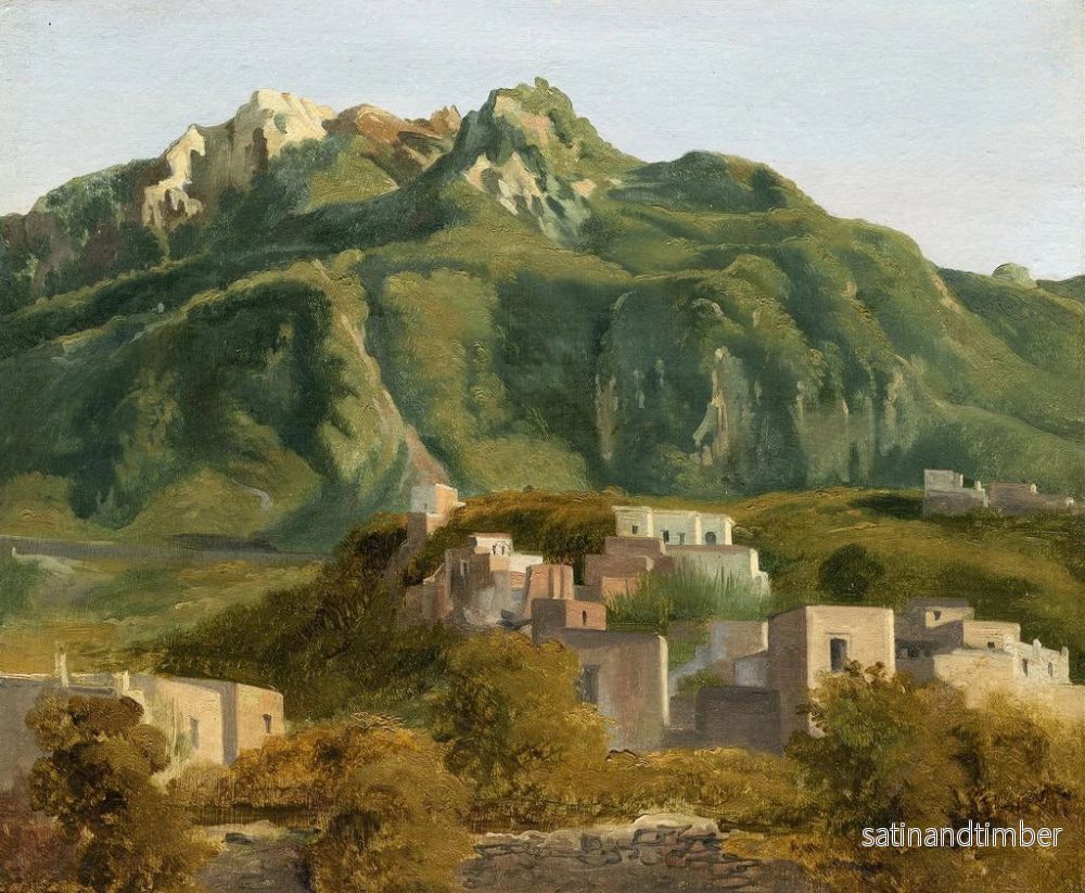 Reproduktion av målningen av by på ön Ischia - Sébastien Norblin de la Gourdaine - Bild 2
