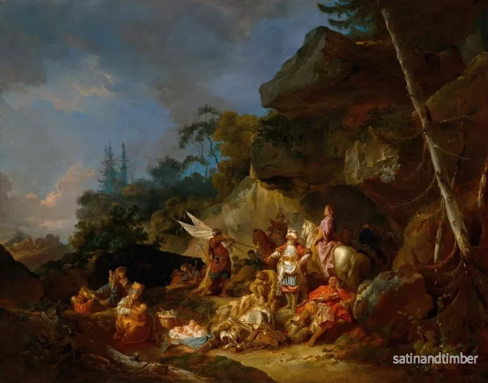 Reproduktion av målningen Le camp tartare - Jean-Baptiste Le Prince - Bild 2