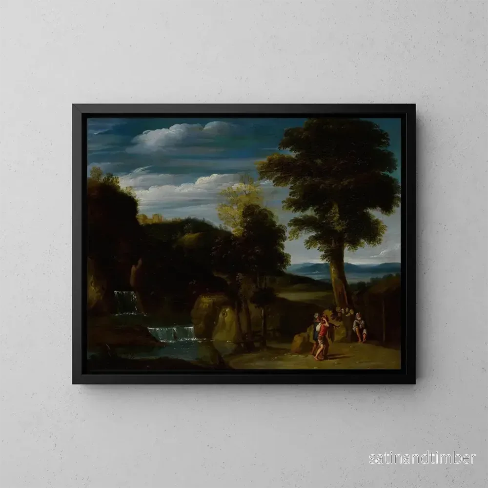 Reproduktion av målningen Landskap med en eremit – Domenichino Reproduktion av målningen Landskap med en eremit – Domenichino