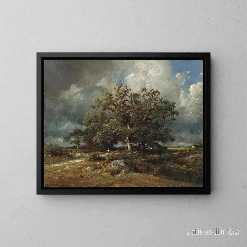 Reproduktion av målningen Le vieux chêne - Jules Dupré