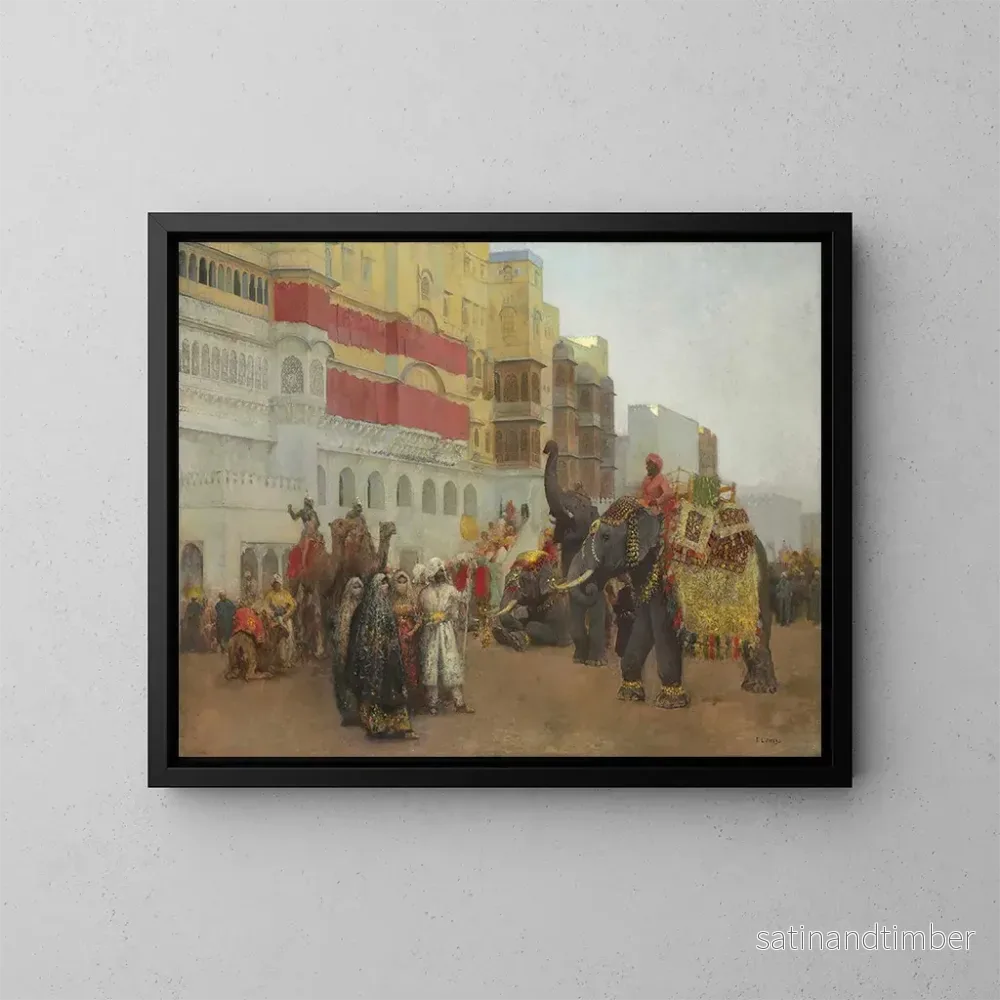 Reproduktion av målningen En festdag i Bekanir, Beluchistan - Edwin Lord Weeks