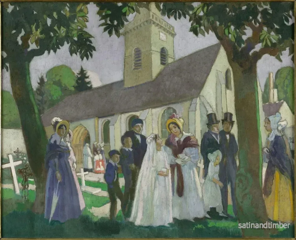 Reproduktion av målningen Första kommunionen av Léopoldine Fourqueux - Maurice Denis - Bild 2