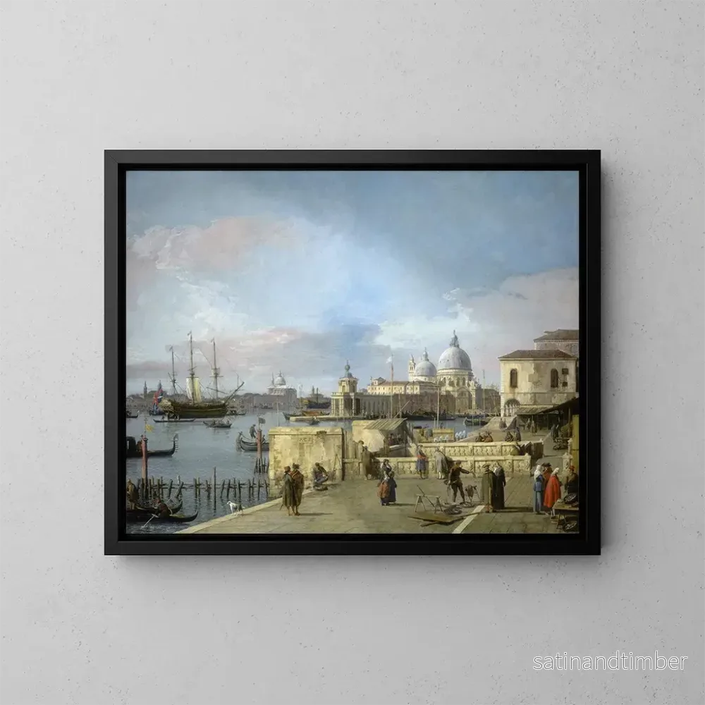 Reproduktion av målningen av Entré du Grand Canal depuis le Molo, Venise - Canaletto