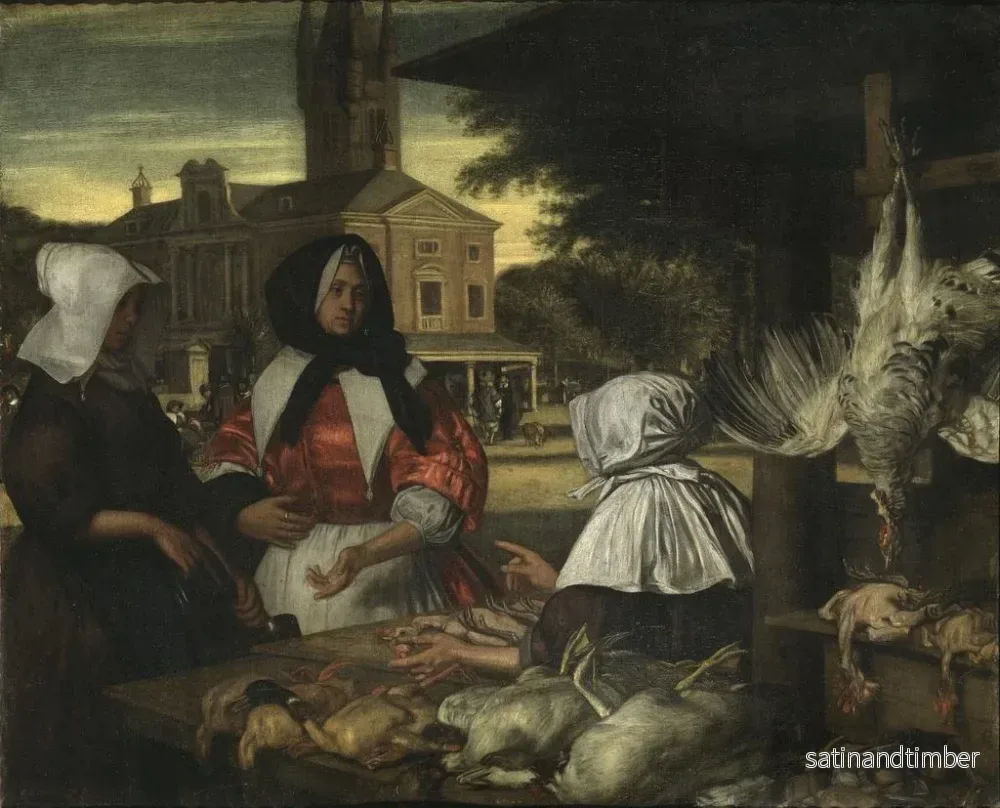 Reproduktion av målningen Le marché aux oiseaux d'Amsterdam - Emanuel de Witte - Bild 2