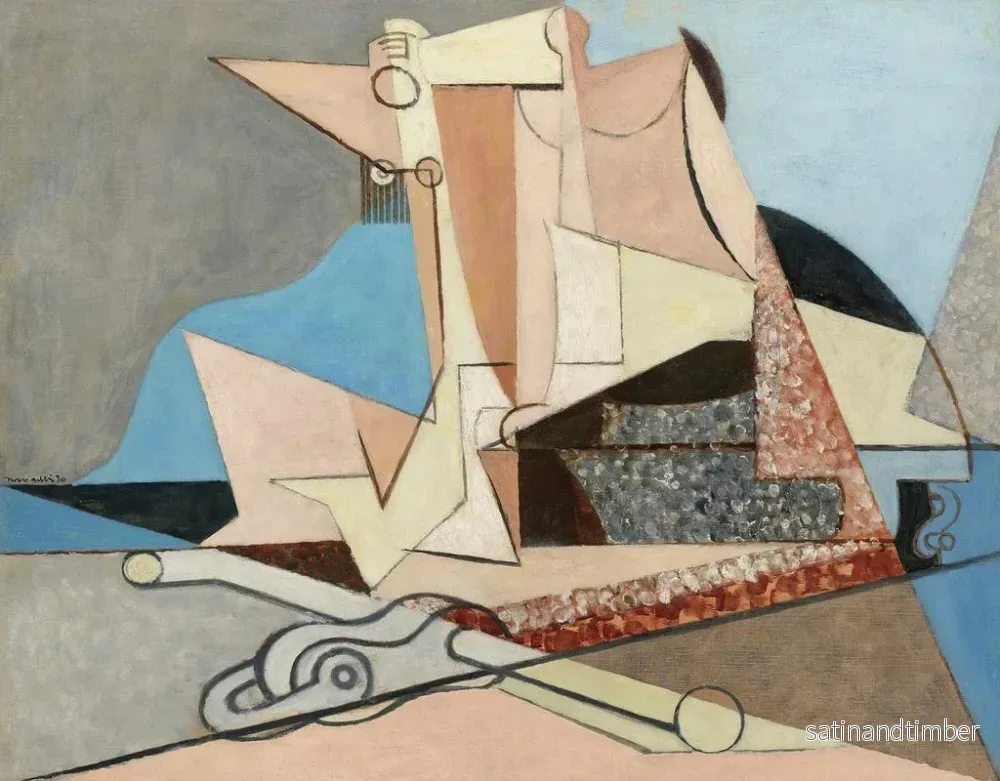 Reproduktion av målningen Figures et ancre marine - Louis Marcoussis - Bild 2