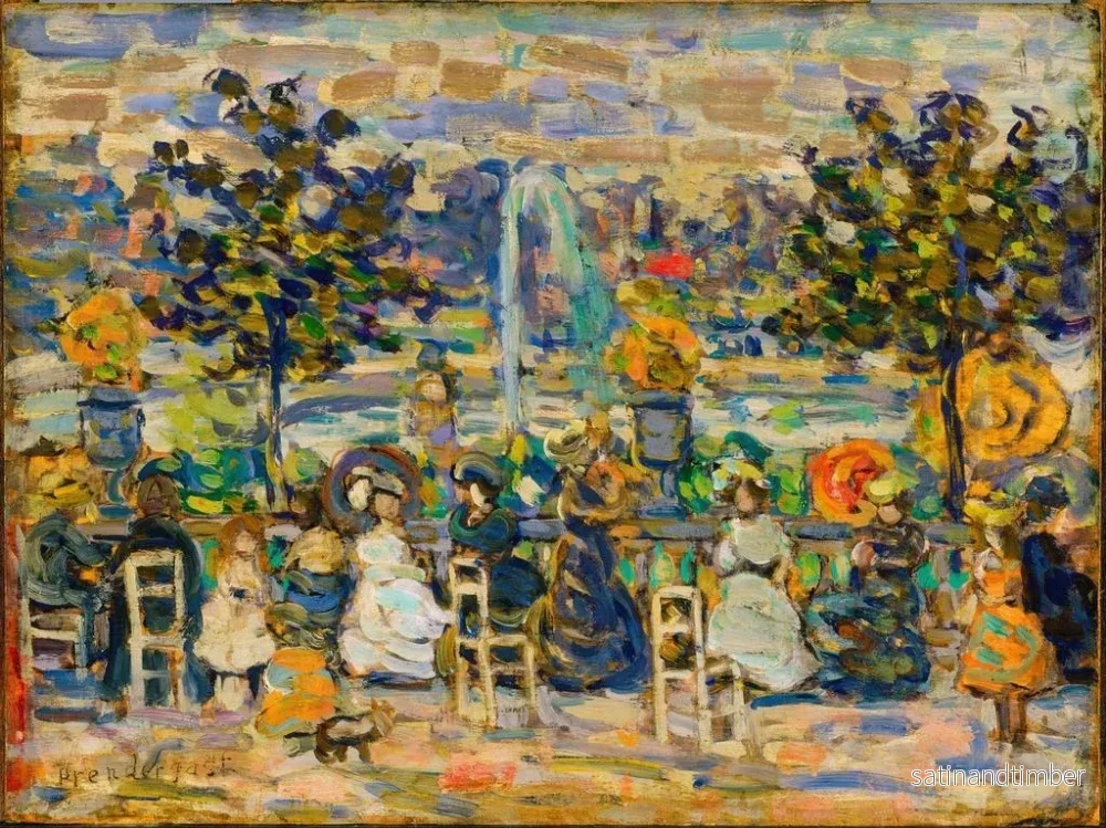 Reproduktion av målningen I trädgårdarna i Luxembourg - Maurice Prendergast - Bild 2