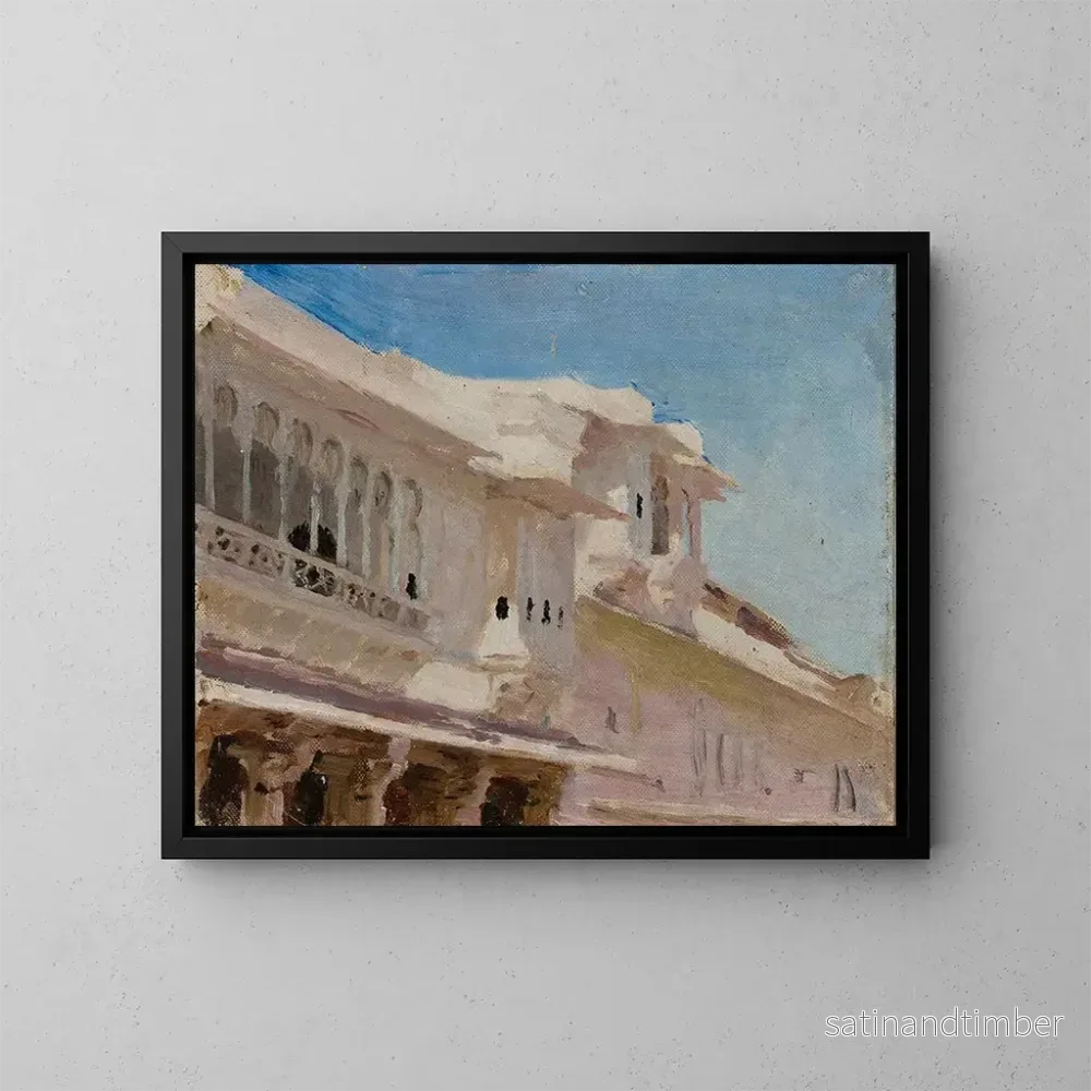 Reproduktion av målningen Maisons d'Udaipur - Jan Cybis