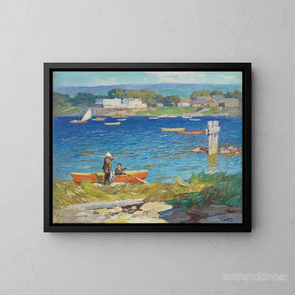 Reproduktion av målningen En fiskedag - Edward Henry Potthast