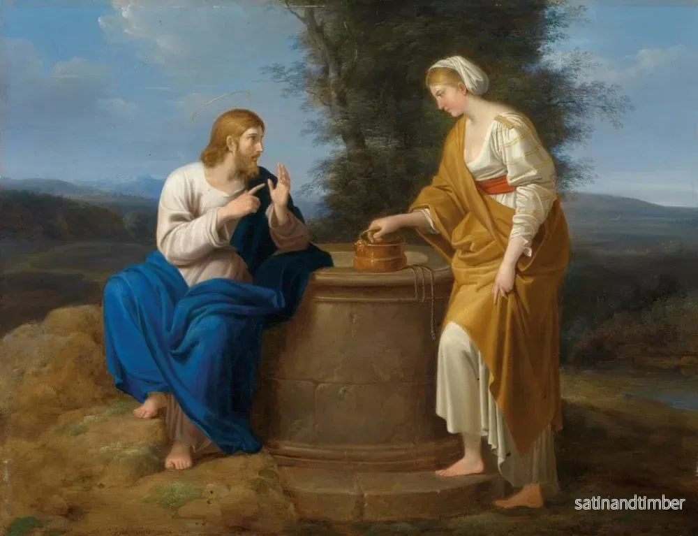 Reproduktion av målningen Le Christ et la Samaritaine - Ferdinand Georg Waldmüller - Bild 2