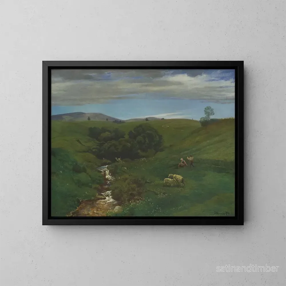 Reproduktion av målningen Prairie de la Forêt-Noire nära Bernau - Hans Thoma