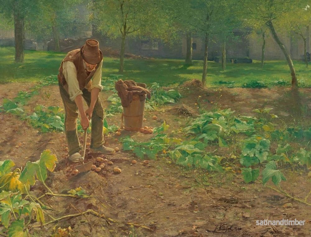 Reproduktion av målningen Skörd av potatis - Josef Kinzel - Bild 2