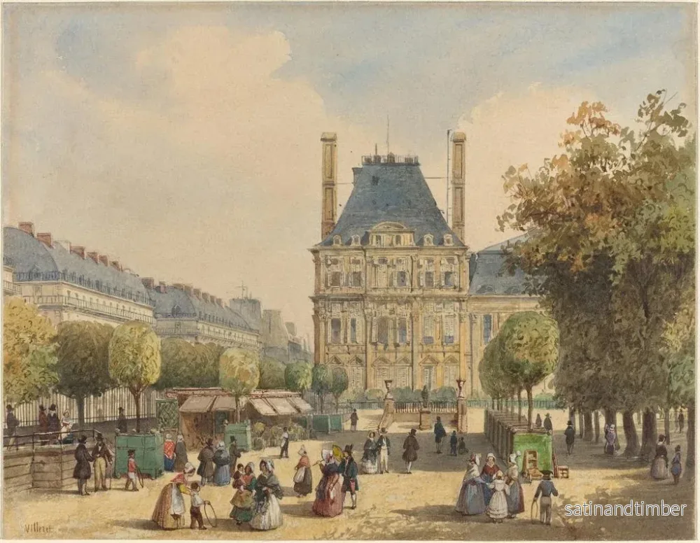 Reproduktion av målningen Rue de Rivoli och Pavillon Marsan - François Étienne Villeret - Bild 2