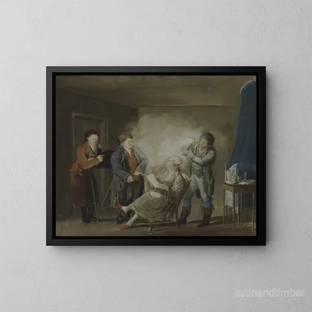 Reproduktion av målningen Pendant que la perruque est poudrée - Pehr Nordquist
