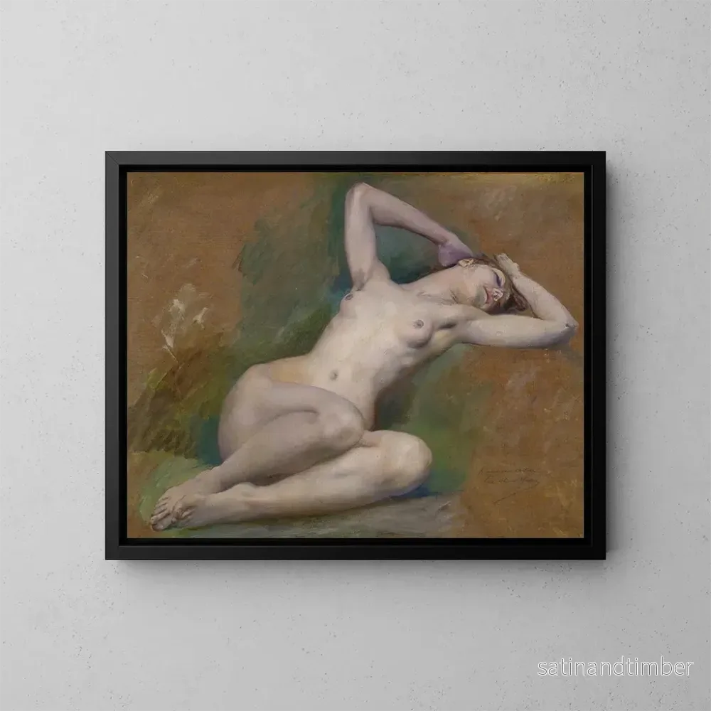 Reproduktion av målningen Studie för figuren av Våren vid Lopra Comique i Paris – Luc-Olivier Merson Reproduktion av målningen Studie för figuren av Våren vid Lopra Comique i Paris – Luc-Olivier Merson