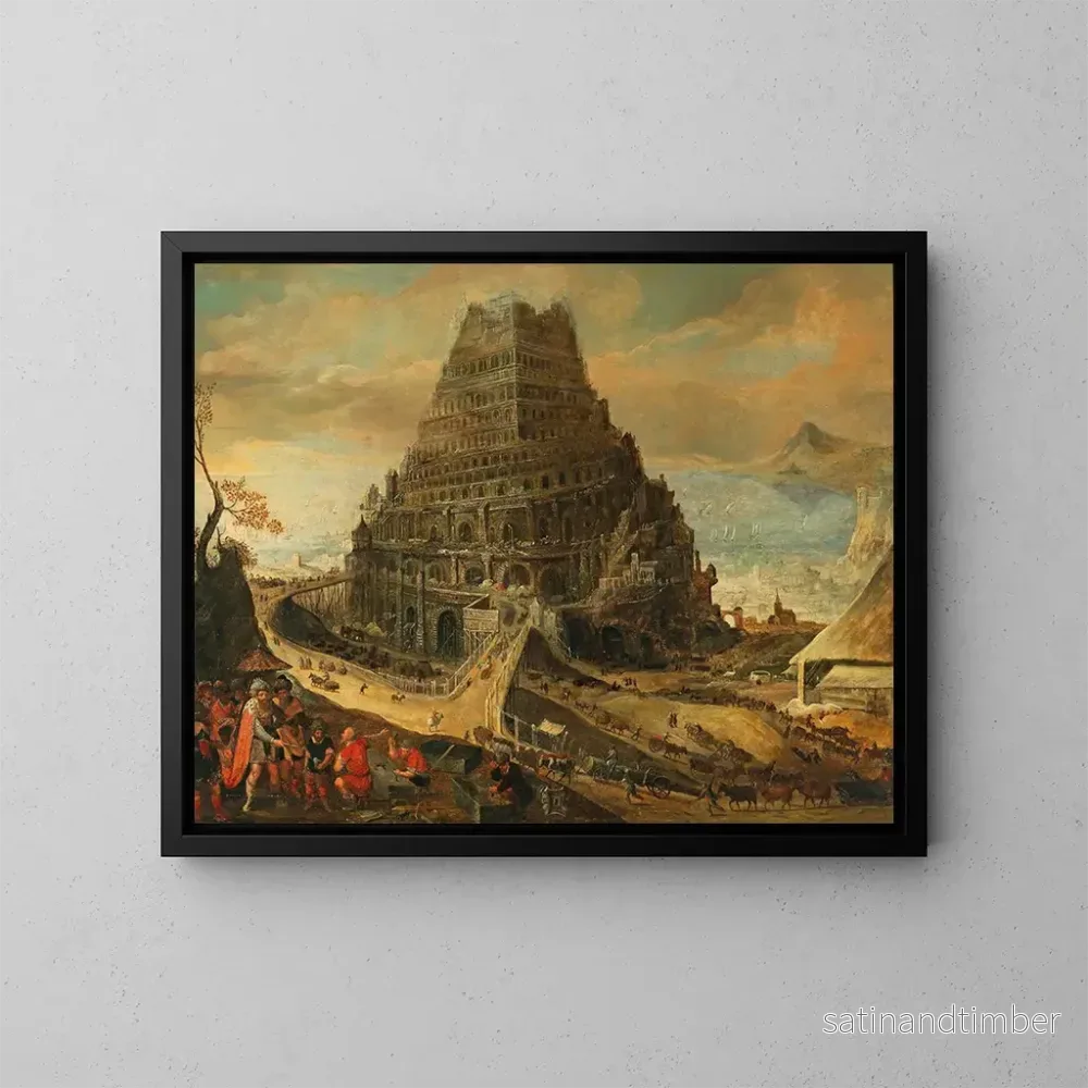 Reproduktion av målningen La Tour de Babel - Flamländsk skola