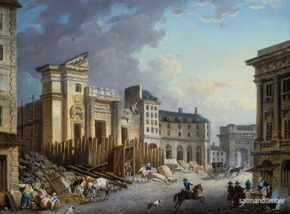 Reproduktion av målningen av rivningen av Saint-Barthélemy-kyrkan - Pierre-Antoine Demachy - Bild 2