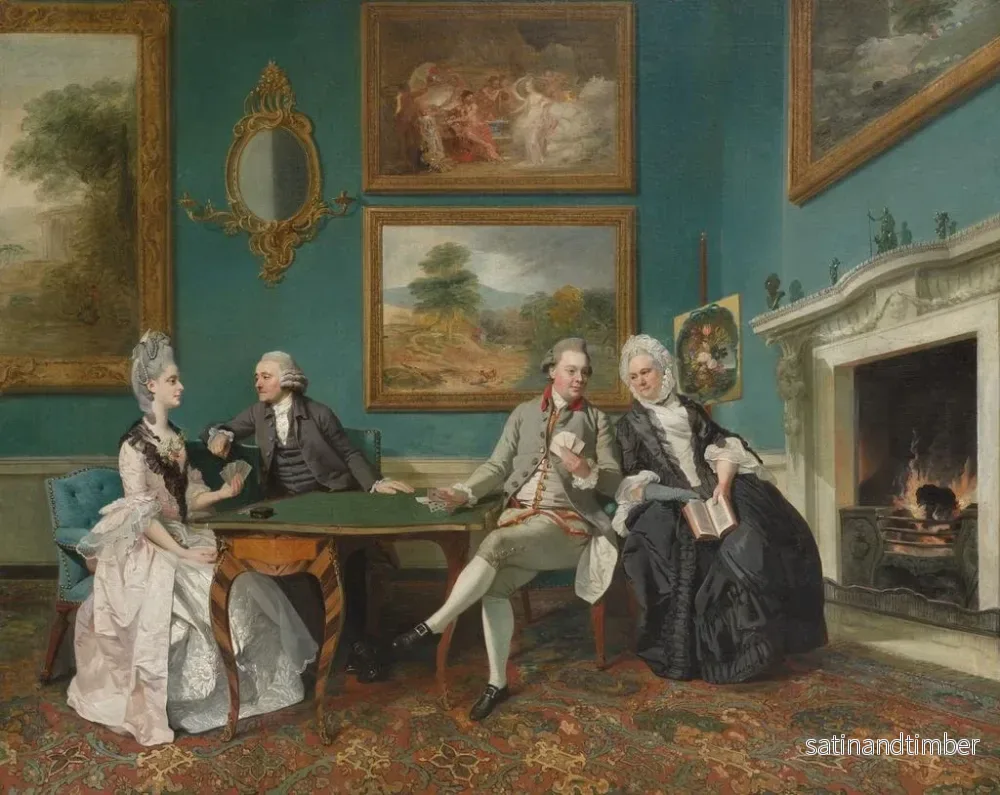 Reproduktion av målningen La famille Dutton dans le salon de Sherborne Park, Gloucestershire - Johan Joseph Zoffany - Bild 2