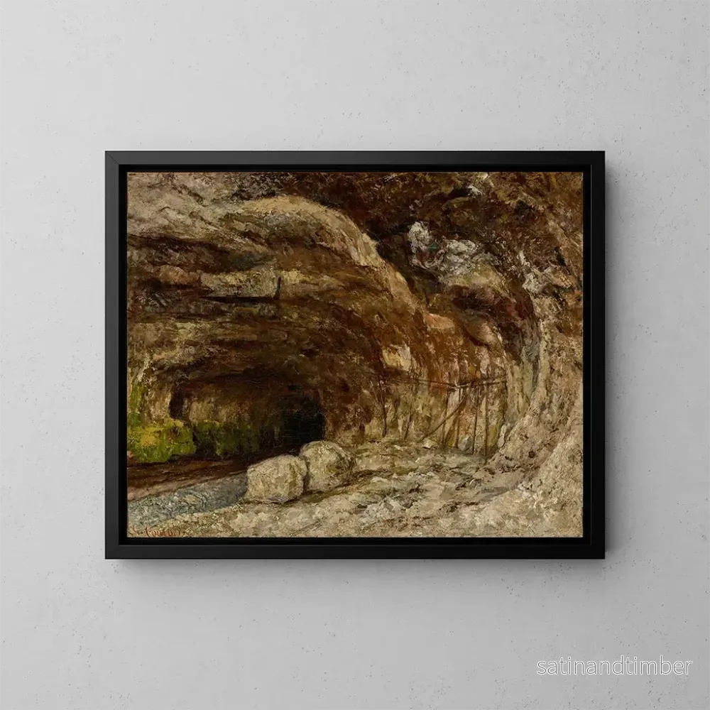 Reproduktion av målningen Grotte de Sarrazine nära Nans-sous-Sainte-Anne - Gustave Courbet