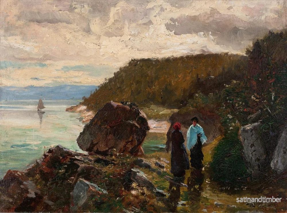 Reproduktion av målningen Sentier vid floden Murray, den nedre delen av Saint-Laurent-bukten - J Henry Sandham - Bild 2