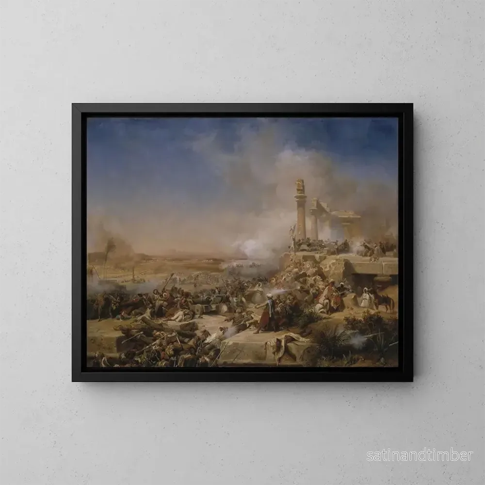 Reproduktion av målningen Bataille d'Héliopolis - Léon Cogniet