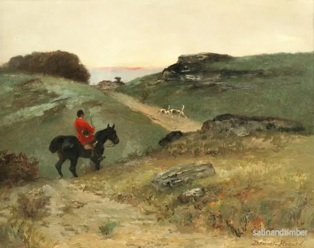 Reproduktion av målningen Le Chasseur rentrando hemma - Pierre Auguste Brunet-Houard - Bild 2