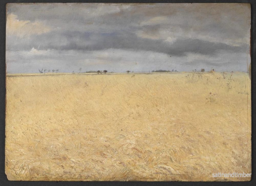 Reproduktion av målningen Ett fält av råg nära byn Ring - Laurits Andersen Ring - Bild 2