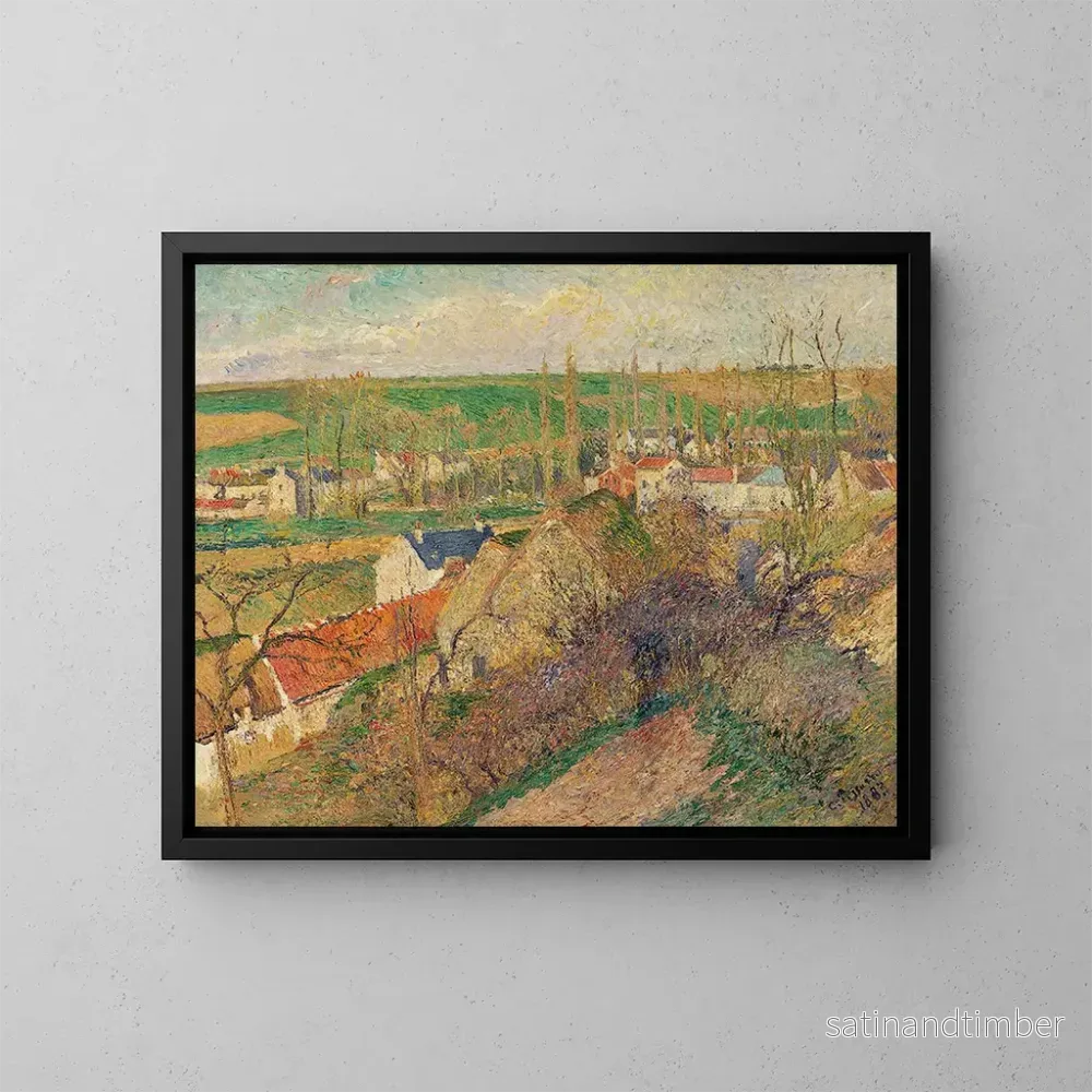 Reproduktion av målningen Vy över byn Dosny - Camille Pissarro