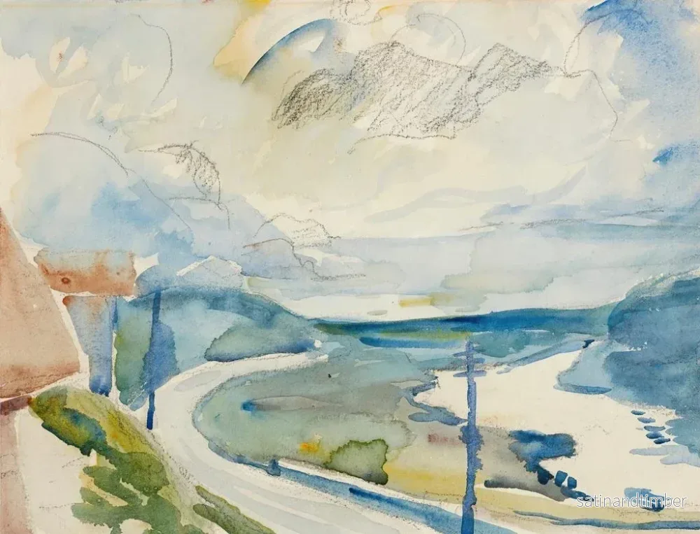 Reproduktion av målningen Morgon i Maloja - Giovanni Giacometti - Bild 2