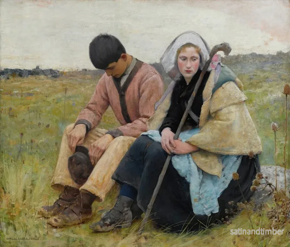 Reproduktion av målningen Auvers-sur-Oise - Charles Sprague Pearce - Bild 2