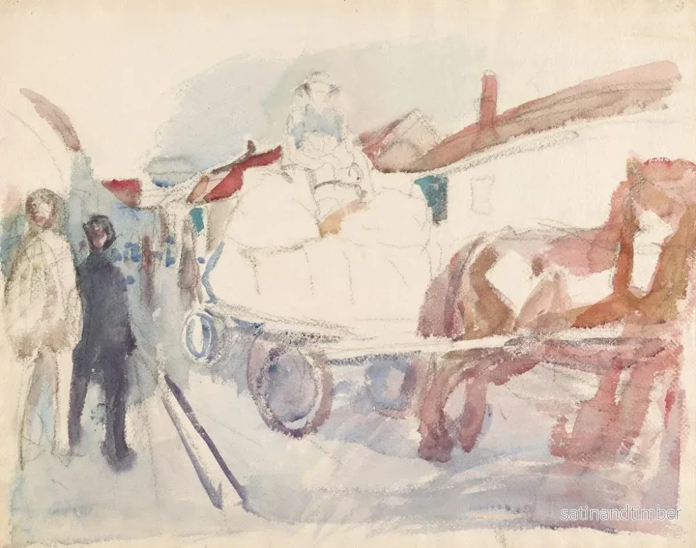 Reproduktion av målningen av häst och bil på gatan - Edvard Munch - Bild 2